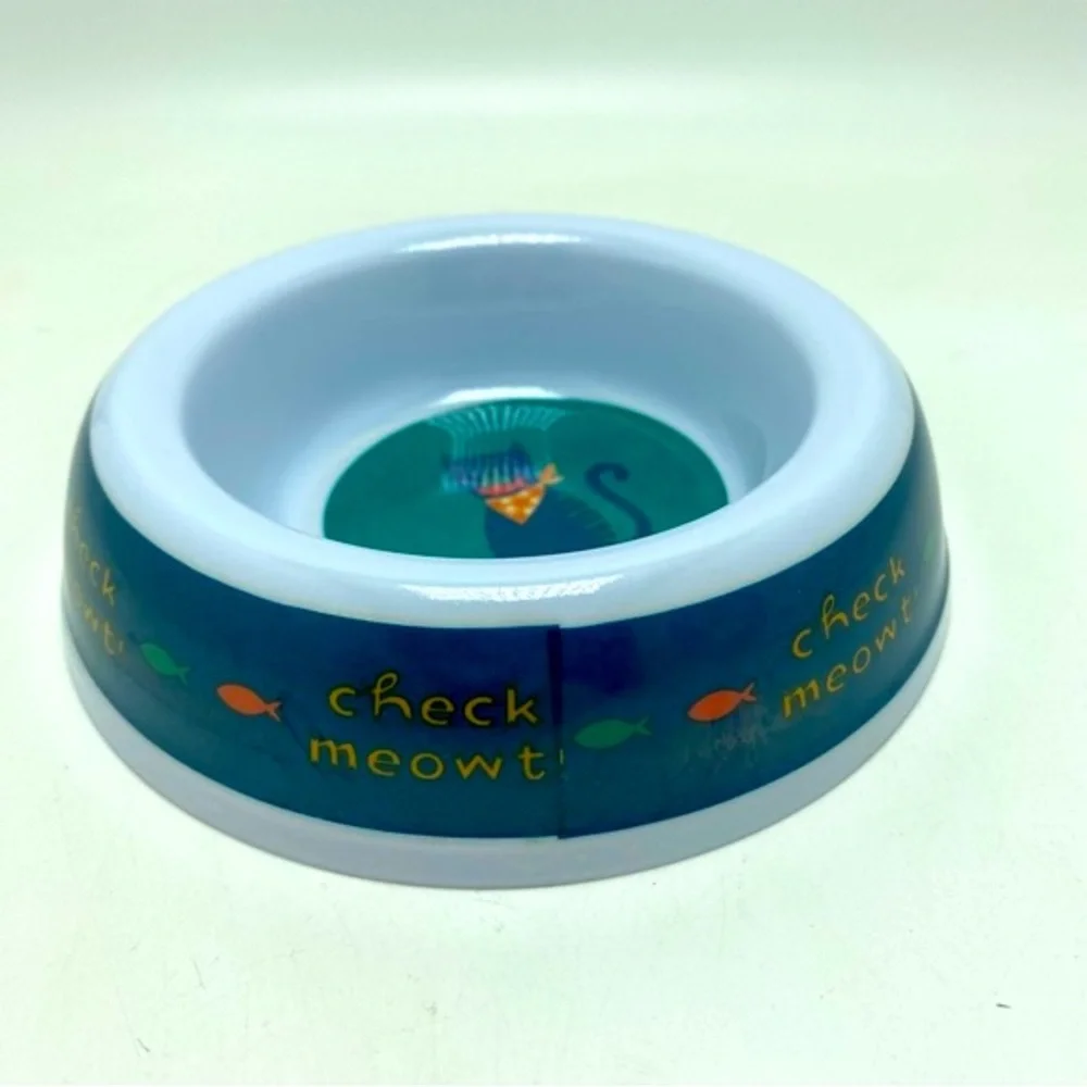 NEW Plastic Graphic Cat Dish